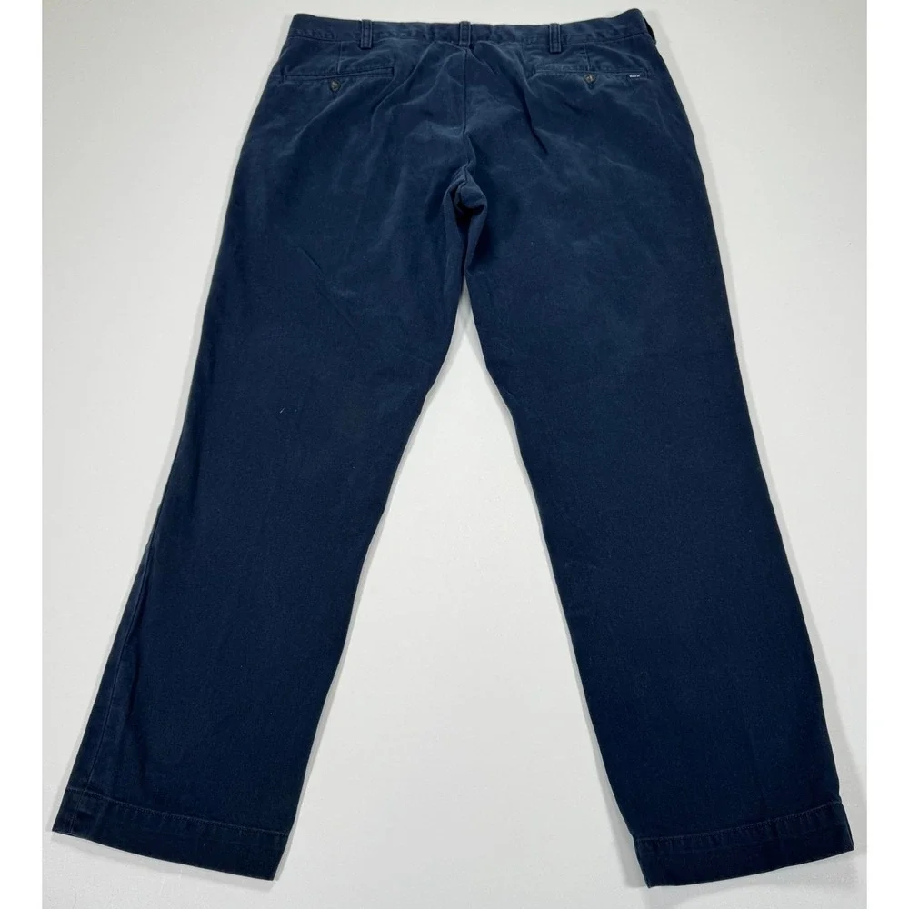 Polo Ralph Lauren Mens Chinos Pants 36x30 Navy Blue Slim Fit Cotton